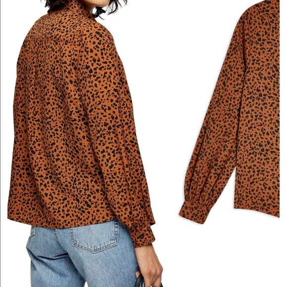 Topshop leopard print shirt - Picture 2 of 6